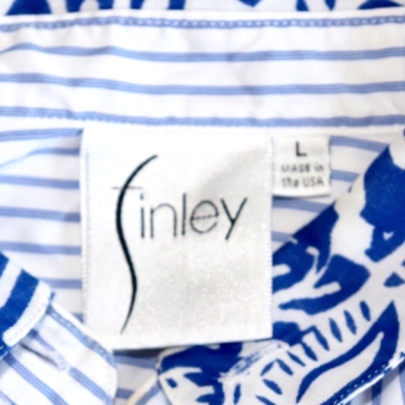 Finley Striped Button-Up Blouse Top - Picture 8 of 8